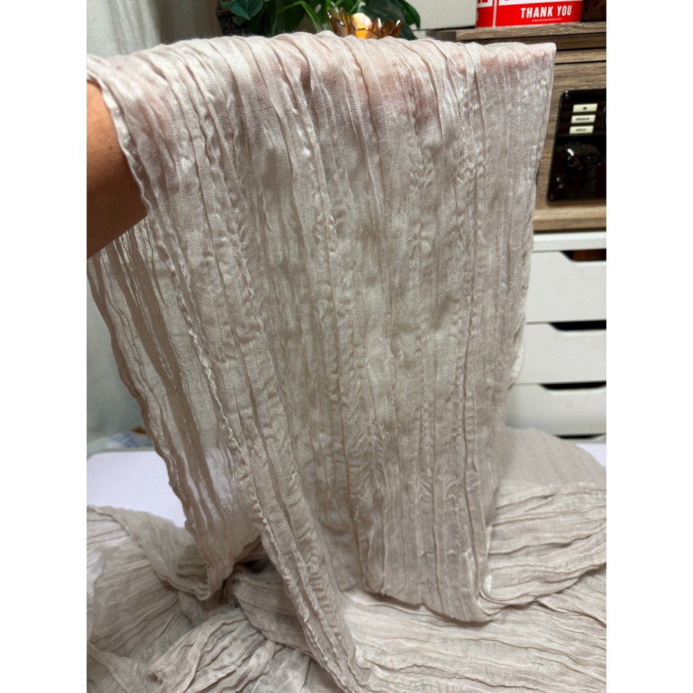 4 Taupe Beige Sheer Gauze Wedding Table Runners 160 Inch - Picture 4 of 4